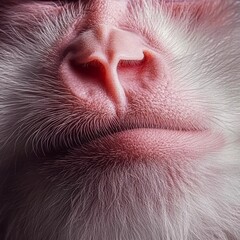 Naklejka premium Close-up of a monkey's face, white isolated background