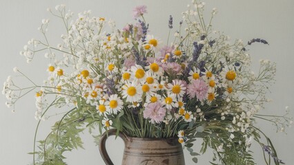 Rustic wildflower meadow bouquet (Geburtstagsstrauß) ideal for summer birthdays and celebrations with natural touch. Floral gift concept
