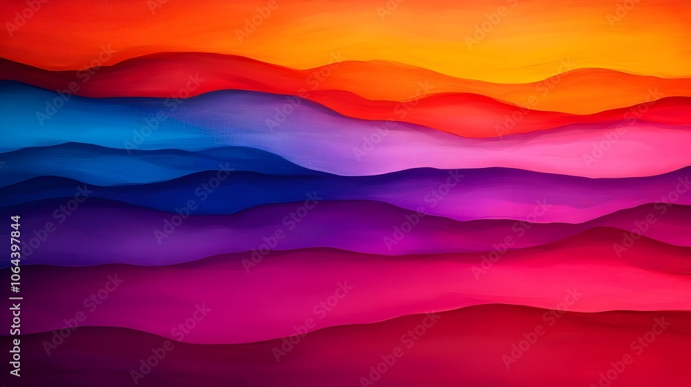 Fototapete Striking abstract gradient design with seamless transitions between bold luminous shades of vibrant red and orange  The digital features a modern minimalist aesthetic with a dynamic energetic feel