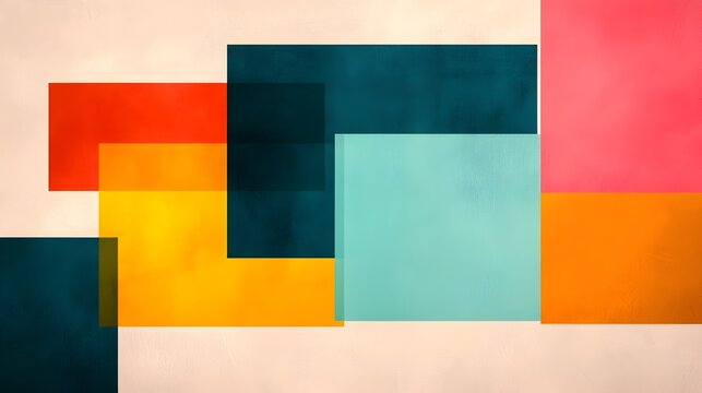 Soft pastel color blocks in muted vintage tones create a serene and minimalist abstract art backdrop with a retro nostalgic feel  This digital can be used for various graphic design projects