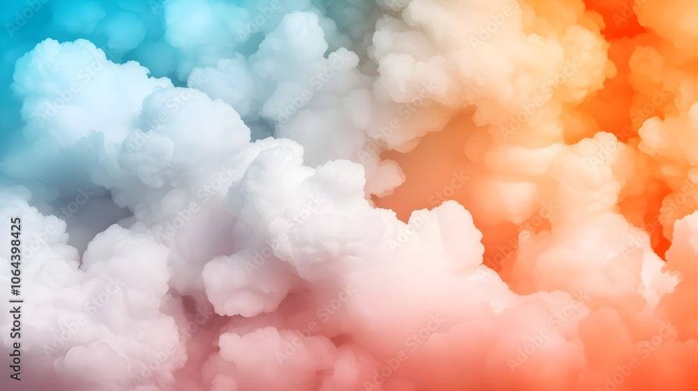 Leinwandbilder soft pastel clouds gently blending into each other creating a dreamlike and ethereal abstract backdr
