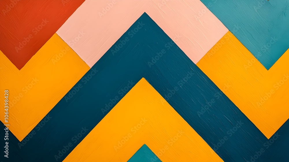 Poster Vibrant Zig Zag Graphic Pattern for Dynamic and Playful Backgrounds  Contrasting colors create a captivating energetic and visually engaging abstract design perfect for various creative projects