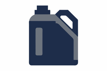  Beautiful plastic canister for machine oil isolated on a white background vector art illustration