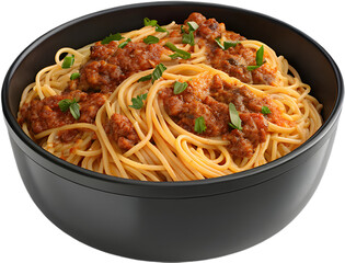 Clipart of savory Bolognese sauce with ground meat, tomatoes, and herbs. 