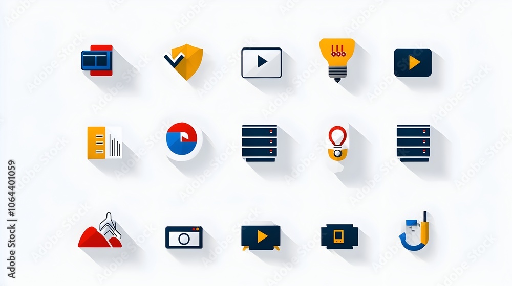 Fototapete Set of Minimal Line Style Icons Representing Web Hosting Services Including Symbols for Domain Server Traffic and Data Exchange on a Clean White Background  Suitable for Technology Digital