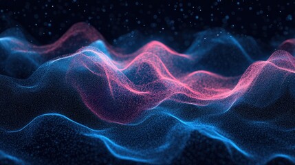 Obraz premium Vibrant Abstract Waves in Dynamic Color Patterns