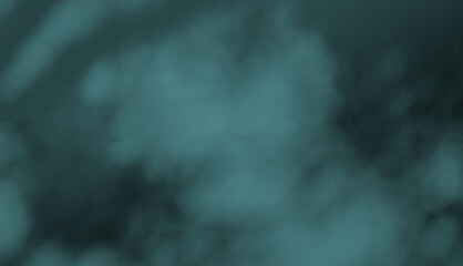 Blue green wall background with sunlight superimposed shadow leaves on the wall. autumn background template for product presentation concept