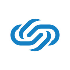 Abstract Initial CS logo design with cloud element. symbol for technology digital.