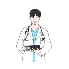 Fototapeta premium doctor with a clipboard