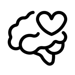love the mind icon with line style, perfect for user interface projects