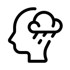 gloomy icon with line style, perfect for user interface projects