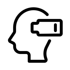 social battery icon with line style, perfect for user interface projects