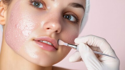 Dermatologist applies effective acne treatment for clear skin