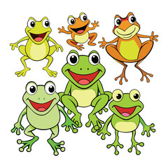 Obraz premium set of frogs