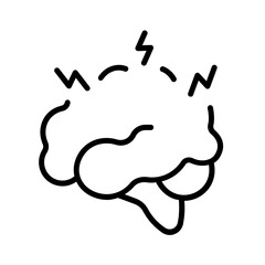 Obraz premium distracted mind icon with thin style, perfect for user interface projects