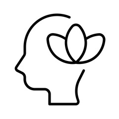 peacefulness icon with thin style, perfect for user interface projects