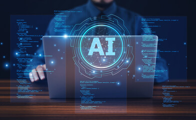 Programmer use AI technology to generate code suggestions, providing real-time assistance for...