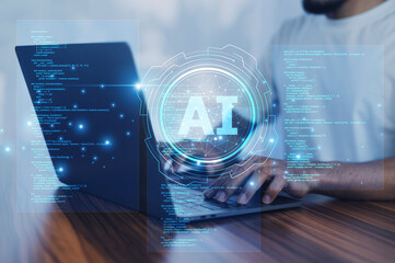 Programmer use AI technology to generate code suggestions, providing real-time assistance for...