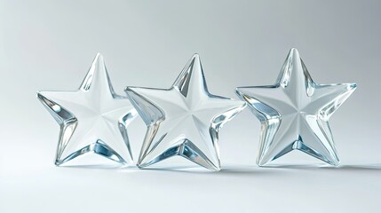 Obraz premium Crystal Stars Display on Soft Background