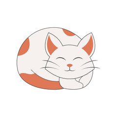 Cute Cartoon Cat Character. Vector Illustration in Cute Expression.