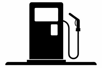 gas pump silhouette vector, Gas pump and electric charge station vector icon