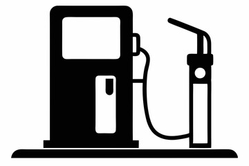 gas pump silhouette vector, Gas pump and electric charge station vector icon