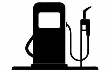 gas pump silhouette vector, Gas pump and electric charge station vector icon