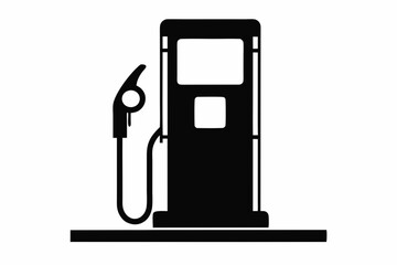 gas pump silhouette vector, Gas pump and electric charge station vector icon