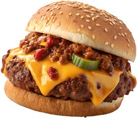 Tasty burger clipart perfect for any project decoration. 