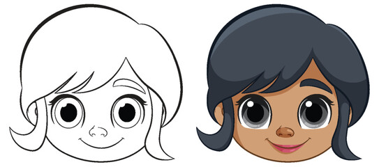 Smiling Girl Vector Illustration