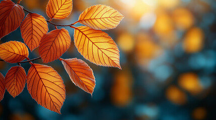 Obraz premium autumn leaves background with space for design