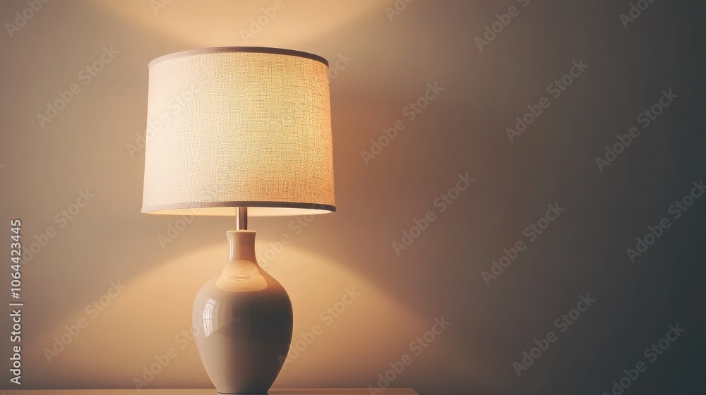 Poster elegant lamp casting soft light in a modern setting