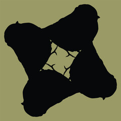 ceramic and tile designs with bird motifs in soft colors