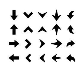 arrow simple icon in black color