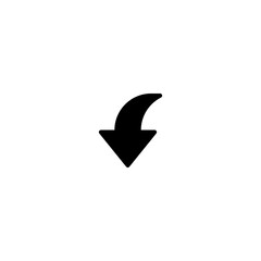 arrow simple icon in black color