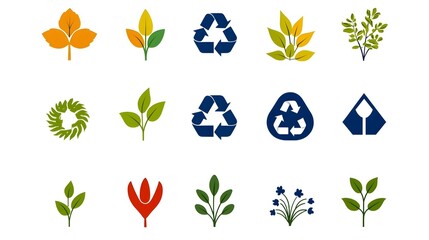 This corporate responsibility icon set features a variety of symbols and graphics representing community service programs green business initiatives and ethical standards and practices