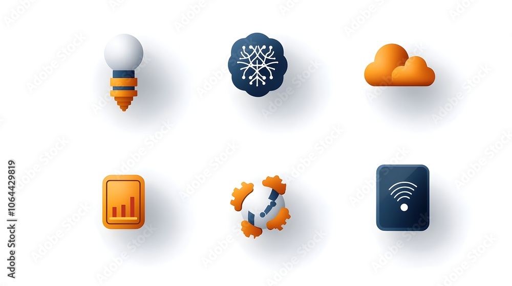 Leinwandbilder Digital Technology Intelligence Neural Network Algorithm Data Analytics Predictive Modeling on White Background