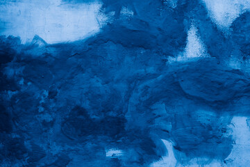 Grunge classic blue concrete background. Textured plaster wall. Creative backdrop for your design....