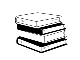 積み重なった本　イラスト素材