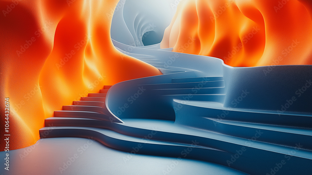 Poster captivating 3d background with interactive elements and a clean, professional layout, ideal for crea