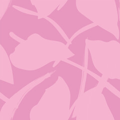Pastel Abstract Leaf Seamless Pattern Design