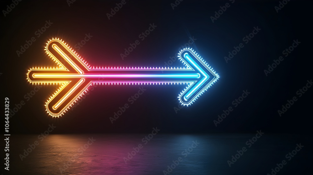 Aufkleber Elegant and vivid beam of light pointing forward with a sense of flow and speed set against a deep black background  The image conveys a futuristic digital