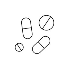 Outline icon of medicines