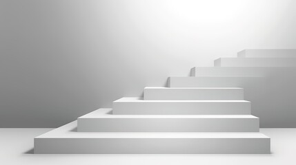 Obraz premium White Gray Perspective Stage Background - a unique and captivating visual. The white and gray stage backdrop with perspective creates an enchanting and alluring scene.