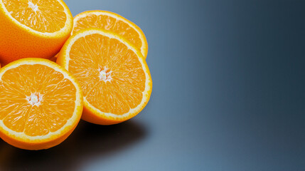 Fresh Oranges on dark background 
