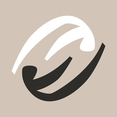 black and white yin yang symbol logogram