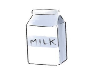 シンプルな牛乳のイラスト