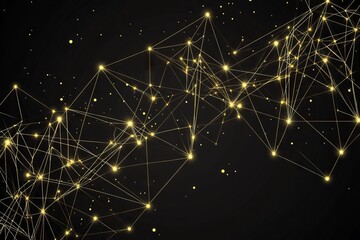 A black background with a line of gold stars