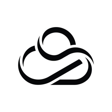 Initials letter CS cloud abstract, logo design inspiration.