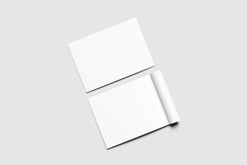 A4 Landscape Brochure Blank Background